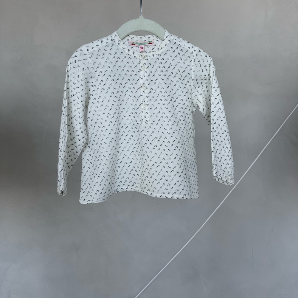 Bonpoint Baby Boy Button Down Shirt. Long Sleeve. 100% Cotton. Size 18M